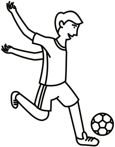 Kicker From Soccer Coloring Page